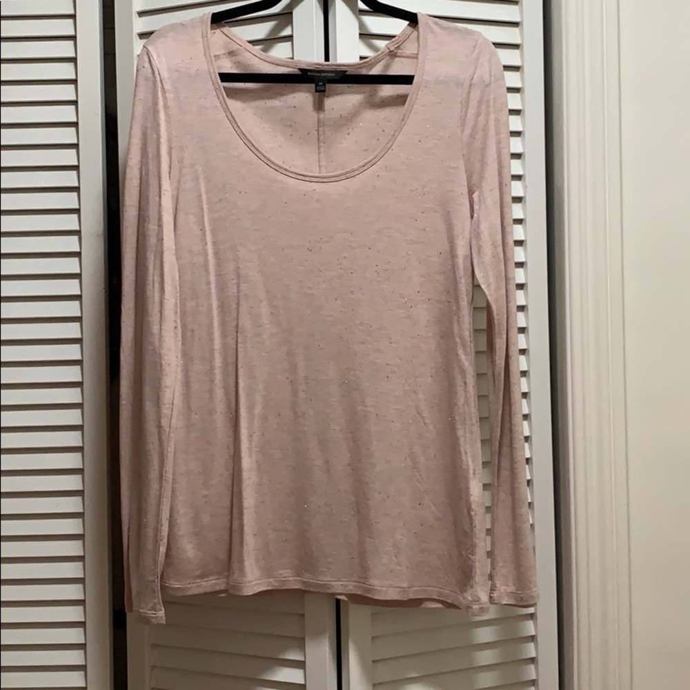 Banana Republic Pink Long Sleeve T-Shirt